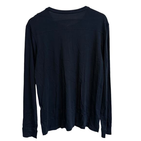 NWT Vince Long Sleeve Henley Tee Dark Navy Large - Picture 2 of 7